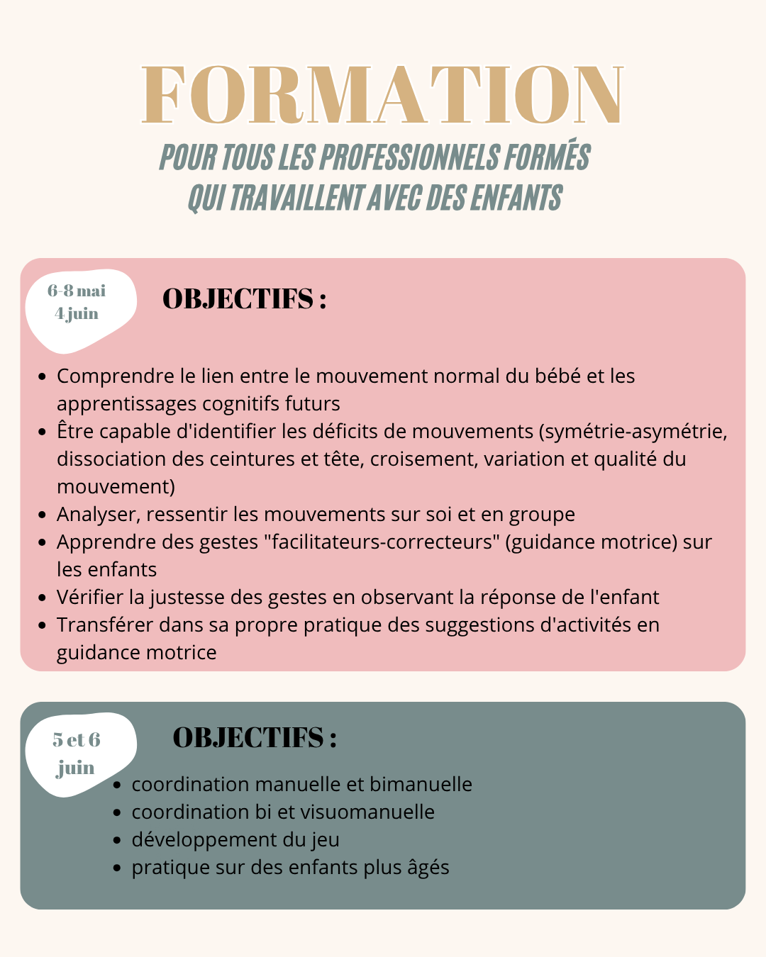 objectifs de formations